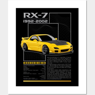 RX7 FD (yellow) Posters and Art